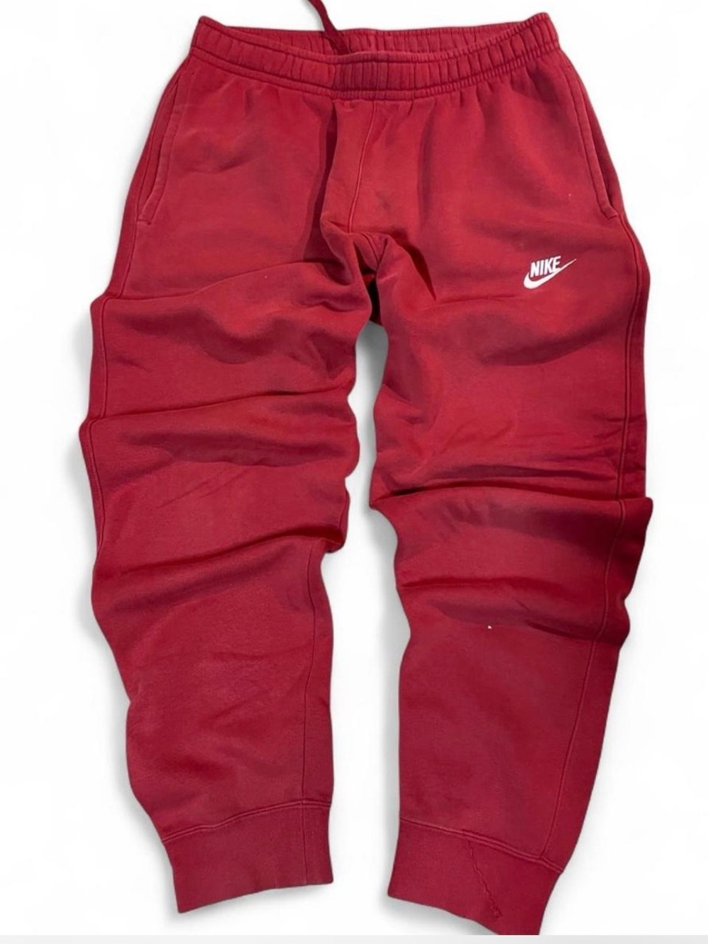 Nike Red Joggers White Swoosh men’s size Medium